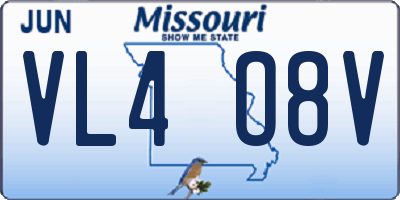 MO license plate VL4O8V