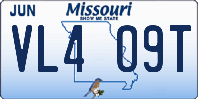 MO license plate VL4O9T