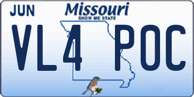 MO license plate VL4P0C