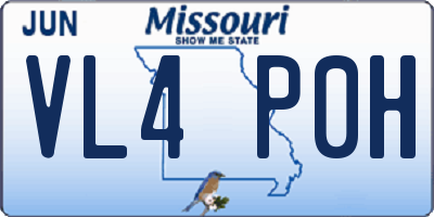 MO license plate VL4P0H
