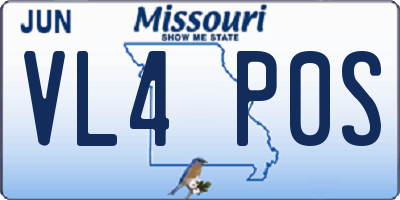 MO license plate VL4P0S
