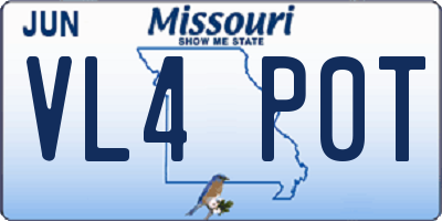 MO license plate VL4P0T