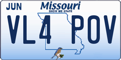MO license plate VL4P0V