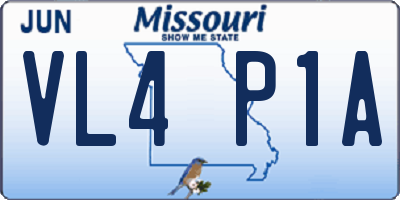 MO license plate VL4P1A