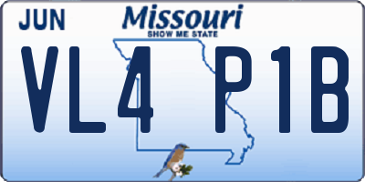 MO license plate VL4P1B