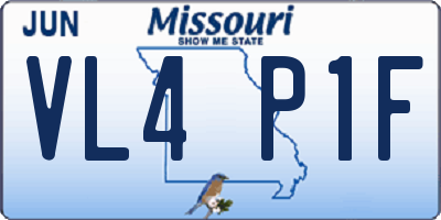 MO license plate VL4P1F