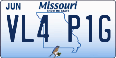 MO license plate VL4P1G