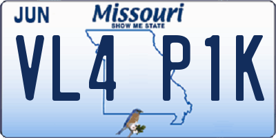 MO license plate VL4P1K