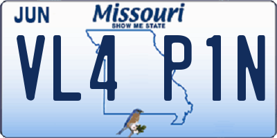 MO license plate VL4P1N