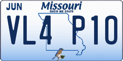 MO license plate VL4P1O