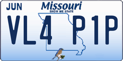 MO license plate VL4P1P