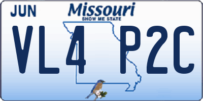 MO license plate VL4P2C