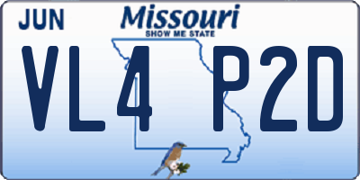 MO license plate VL4P2D