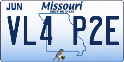 MO license plate VL4P2E