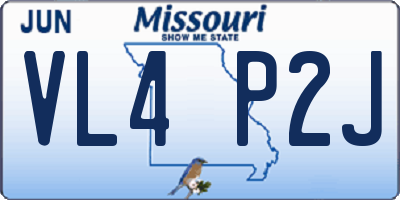MO license plate VL4P2J