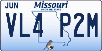 MO license plate VL4P2M