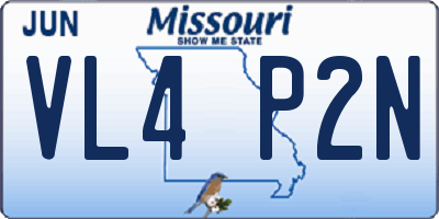 MO license plate VL4P2N