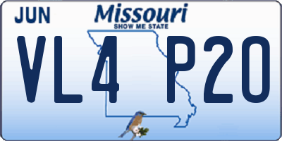 MO license plate VL4P2O
