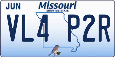 MO license plate VL4P2R