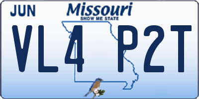 MO license plate VL4P2T