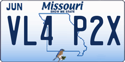 MO license plate VL4P2X
