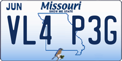 MO license plate VL4P3G