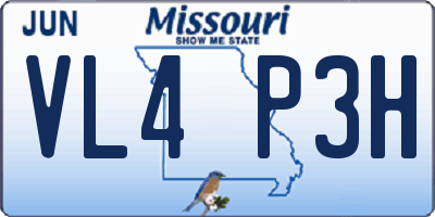 MO license plate VL4P3H