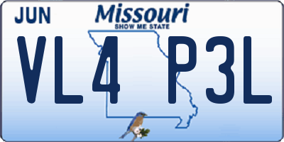 MO license plate VL4P3L