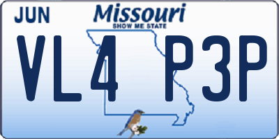 MO license plate VL4P3P