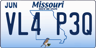 MO license plate VL4P3Q
