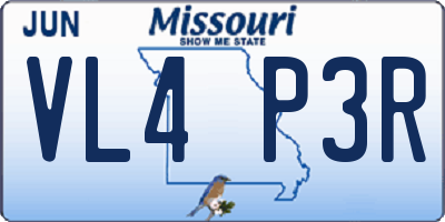 MO license plate VL4P3R