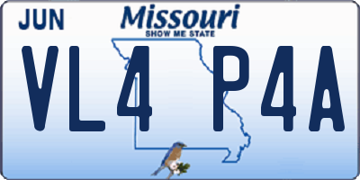 MO license plate VL4P4A