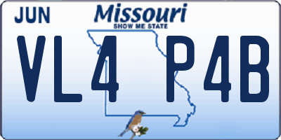 MO license plate VL4P4B