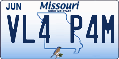 MO license plate VL4P4M