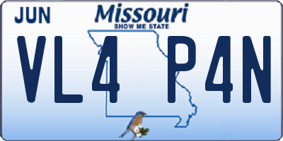 MO license plate VL4P4N