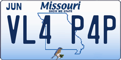 MO license plate VL4P4P