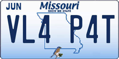 MO license plate VL4P4T