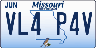 MO license plate VL4P4V