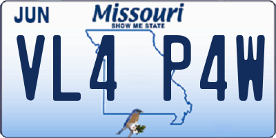 MO license plate VL4P4W