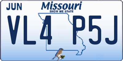 MO license plate VL4P5J
