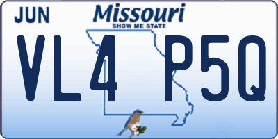 MO license plate VL4P5Q