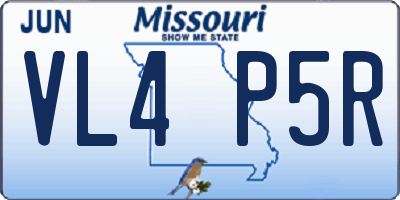 MO license plate VL4P5R