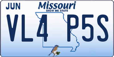 MO license plate VL4P5S