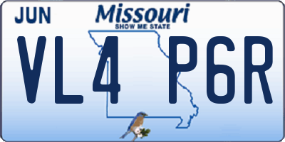 MO license plate VL4P6R