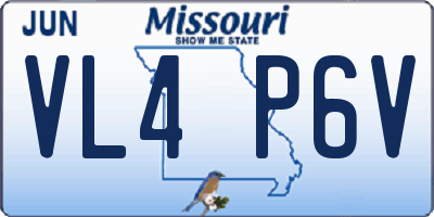 MO license plate VL4P6V