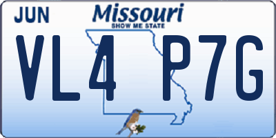 MO license plate VL4P7G
