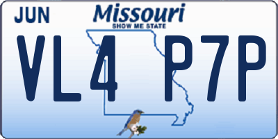 MO license plate VL4P7P