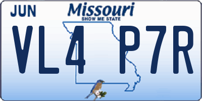 MO license plate VL4P7R