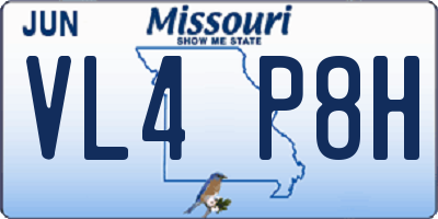 MO license plate VL4P8H