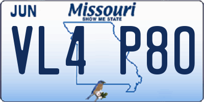 MO license plate VL4P8O